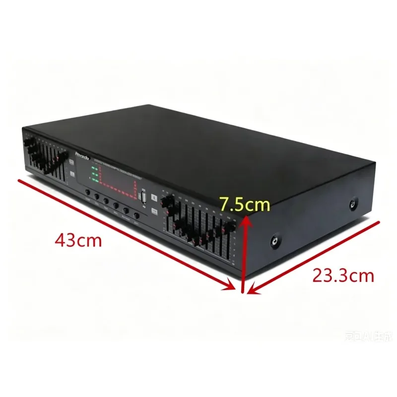 20 Segment USB Flash Drive with Built-in Bluetooth Stereo, High Medium and Low Frequency Adjustment HiFi Fever Home EQ Equalizer