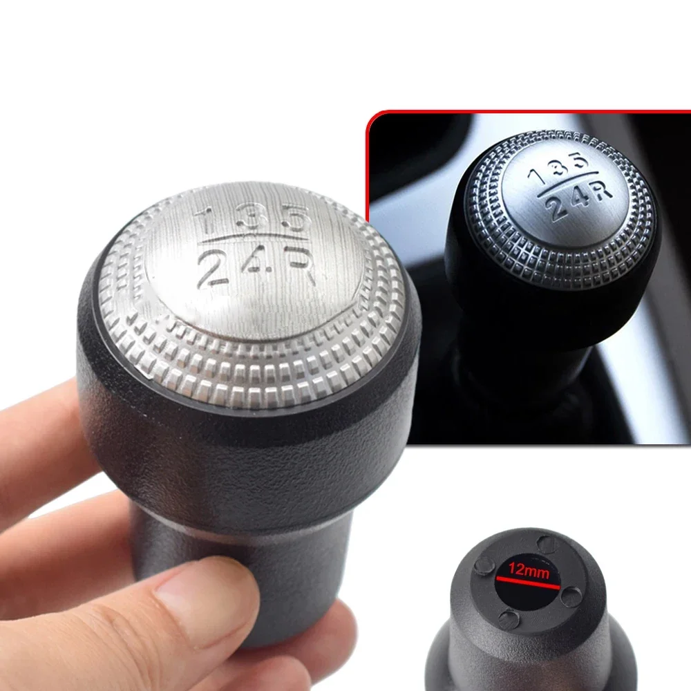 5-Speed Shifter Black Gear Shift Knob Gear Shift Knob ABS Plastic Construction Easy Installation Elegant Design