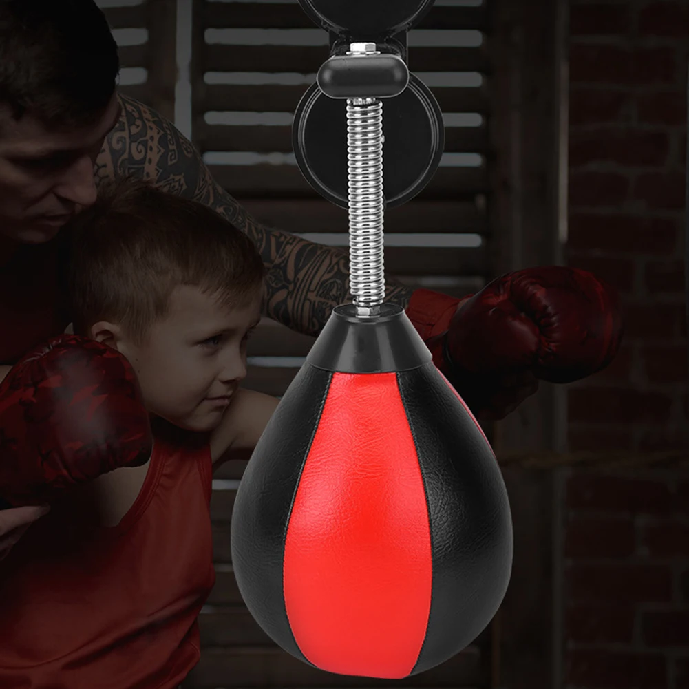 Wall Mount Punching Bag Height Adjustable Boxing Training Ball with Suction Cup Punching Ball with Spring for Kids Adults