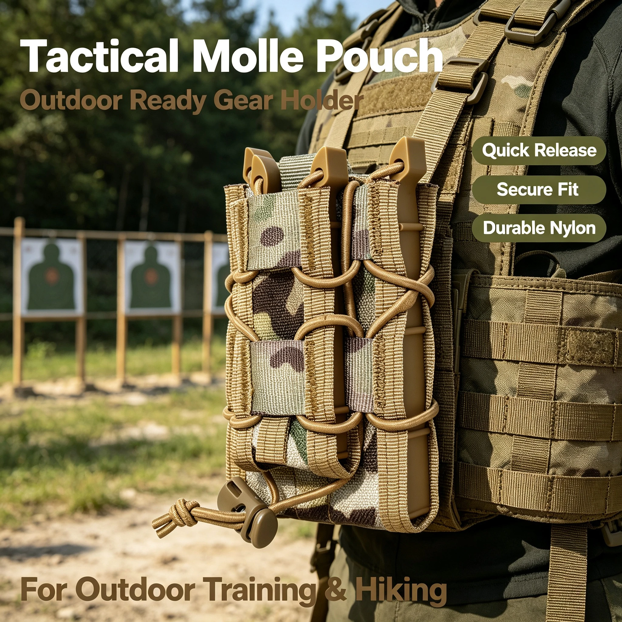 Molle Mag Pouch Double Magazine 5.56 9Mm - 5.56mm, 9mm, 몰리(Molle) 방식의 탄창 파우치,