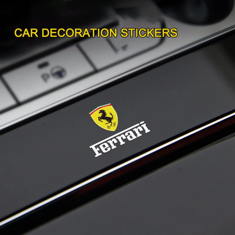 4/8 Uds emblema de coche pegatinas para rascar decoración calcomanía para Ferrari 458/296/Purosangue/Roma/599/612 accesorios de modificación automática