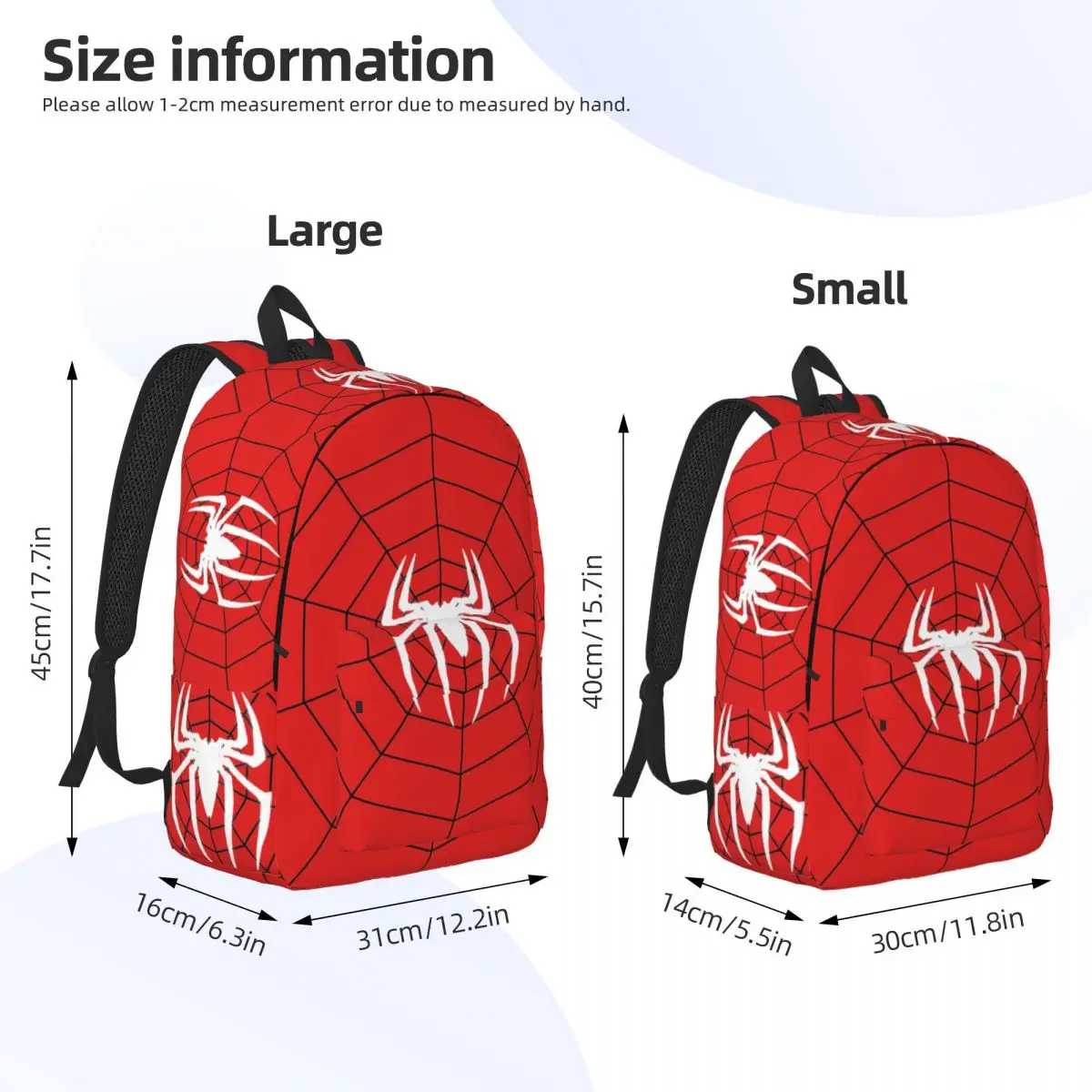 Limited Edition Spinnennetz für Teenager Schüler Schulbuch Taschen Mann-Fiiire Leinwand Tages rucksack Grundschule High College langlebig