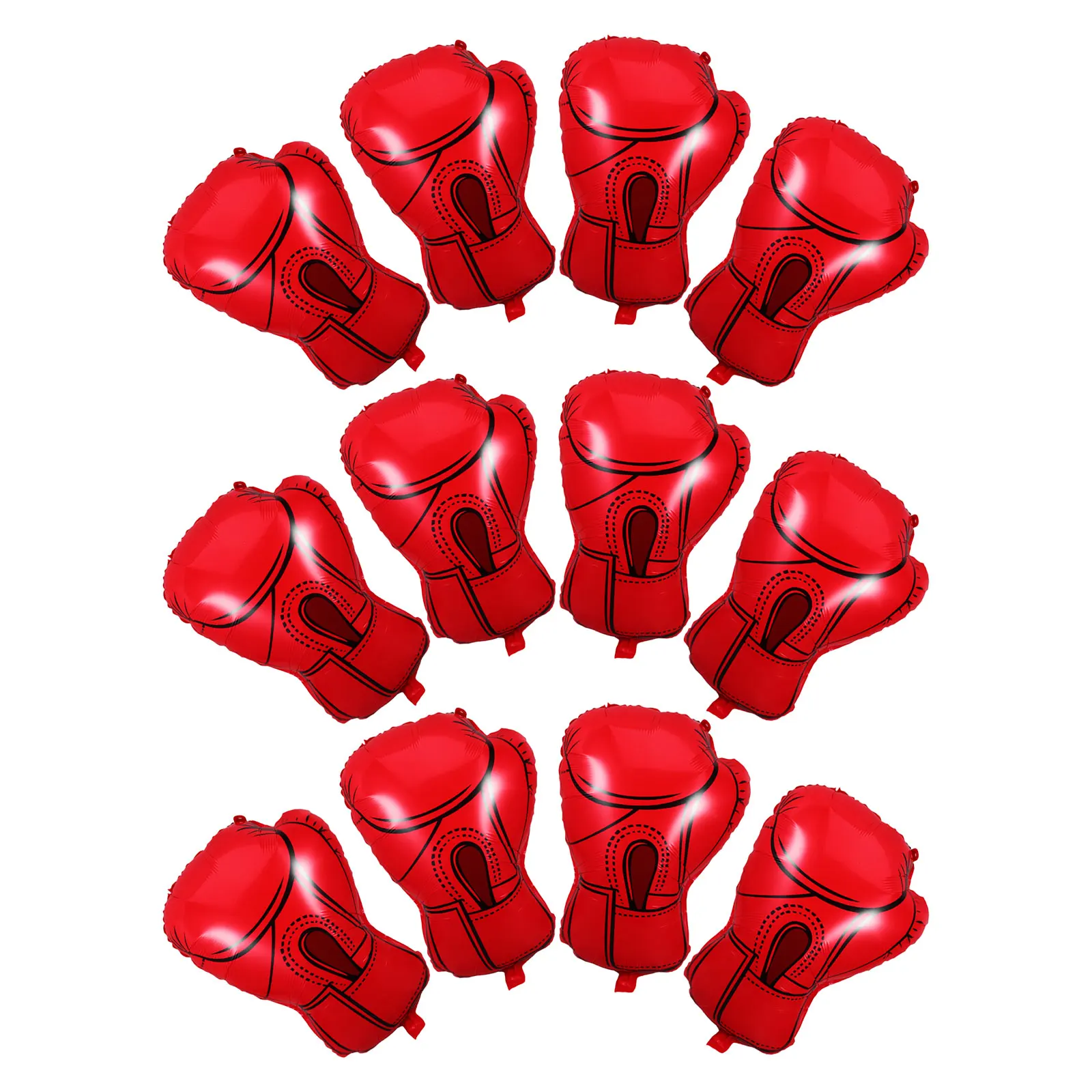 

12Pcs Boxing Gloves Balloons Inflatable Foil Punching Gloves Party Decor Birthday Wrestling Sports Party Supplies