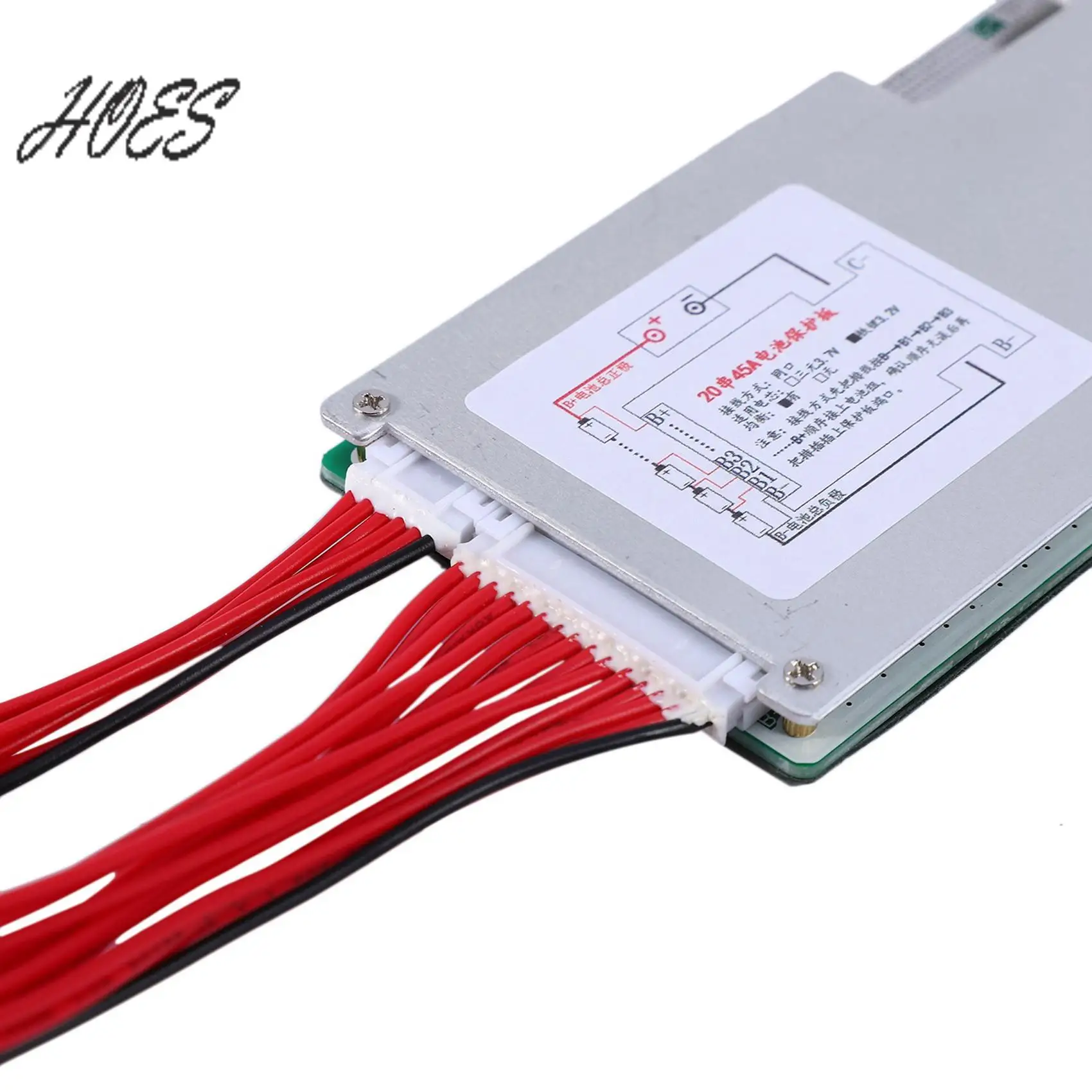 

HOES-2X 20S 60V 45A Lifepo4 Battery Protection Board BMS PCB With Balance For Motorcycle E-Bike Scooter