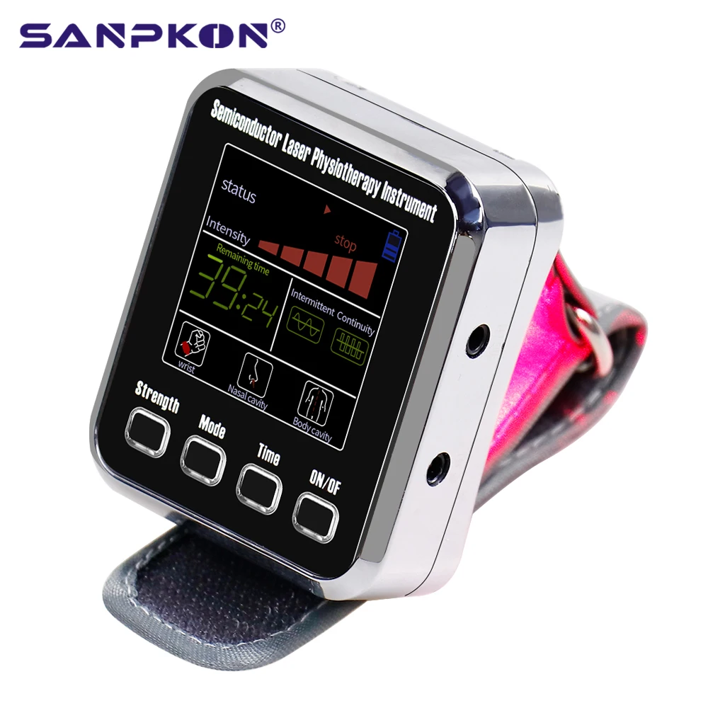 650nm Low Level 12 Laser Therapy Sinusitis Wrist LLLT Watch 7 Laser Physiotherapy Rhinitis Hypertension Treatment Diabetic Watch