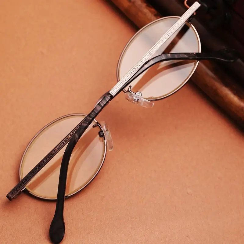 

Cubojue Oval Reading Glasses Men Women Anti Blue Light 0 +100 150 200 250 300 350 Vintage Diopter Eyeglasses Frame Male black