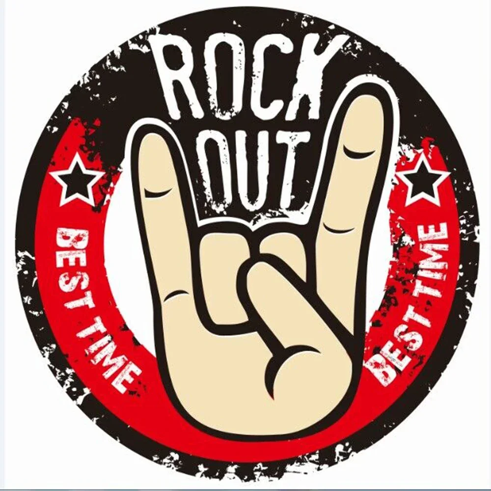 rock out fan flag 150x150cm custom home activity decoration gift outdoor and indoor flag with 4 holes