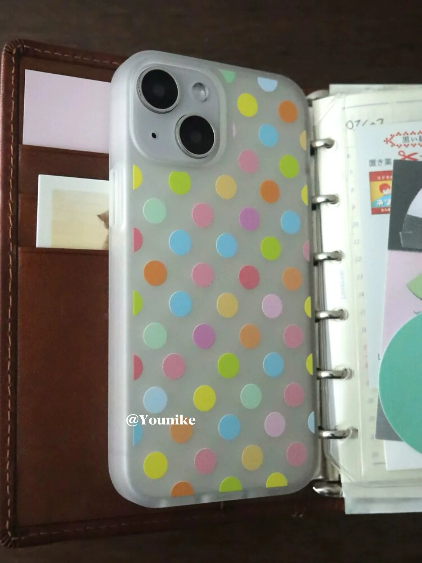 Korean Ins Colorful Polka Dots Frosted Phone Case For iPhone 18 17 16 15 14 13 12 11 Pro MAX MINI XR XS 7 8 Plus 17air 16e Cover view 4