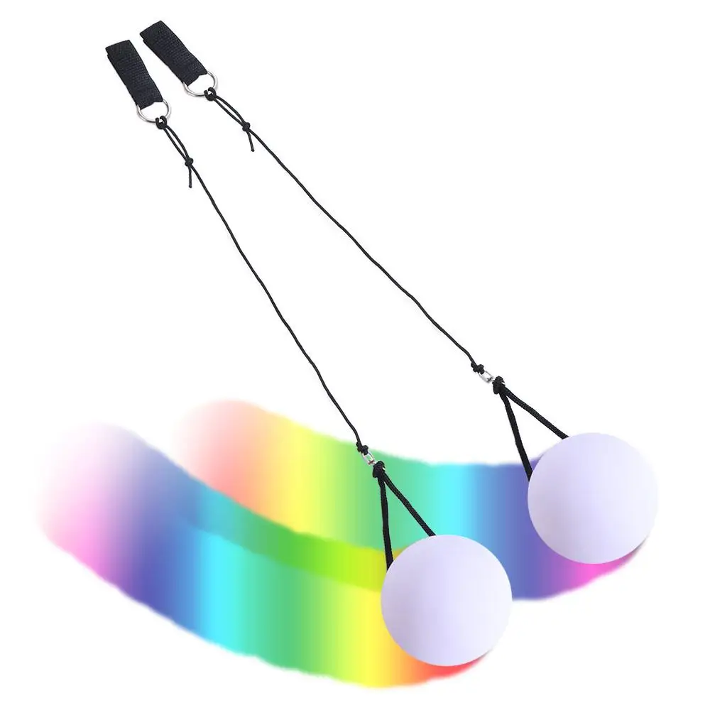 Красочный светодиодный POI-шар, водонепроницаемый, креативный, RGB, светящийся, портативный, растягивающийся, светящийся шар для танцев живота, для метания