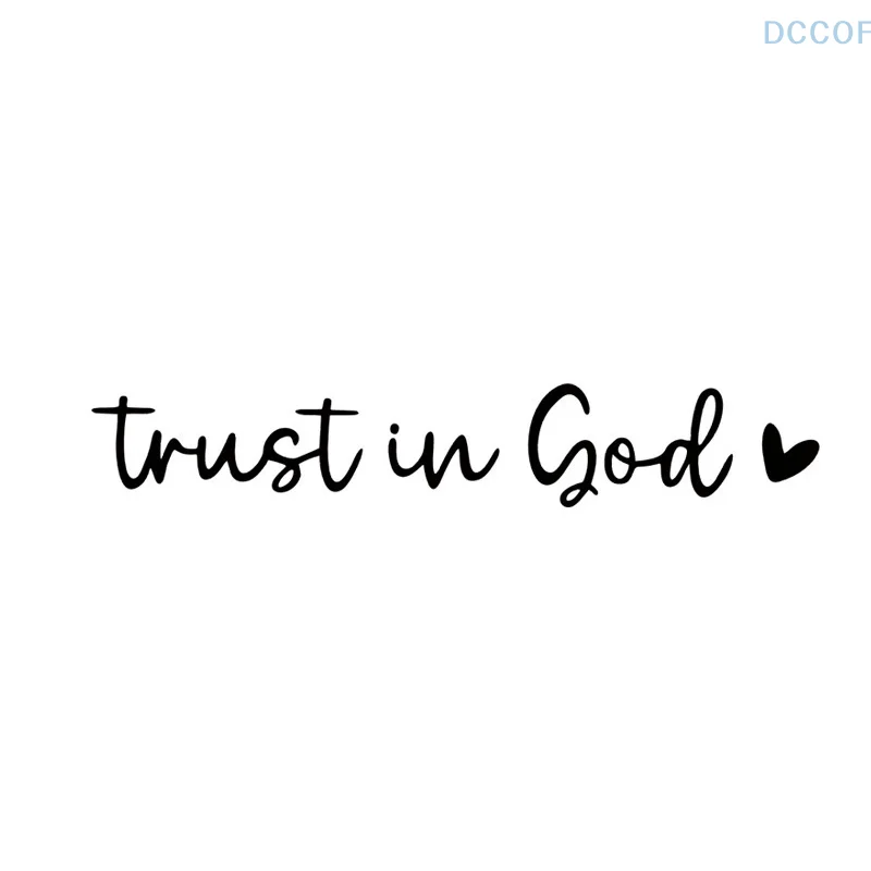 1Pcs Trust In God Heart Sticker Decal Faith Bible Verse Christian Church Computer Stickers Desktop Stickers Decor