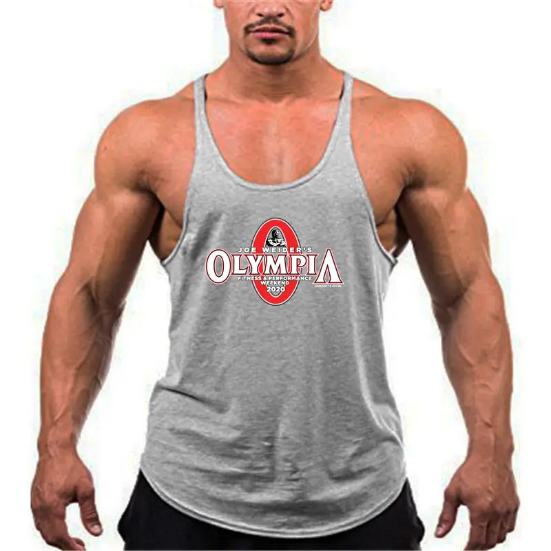 Suspender men's gym top muscle men's I-shaped vest cotton loose gym clothes sleeveless sweatshirt stringer vest bodybuilding