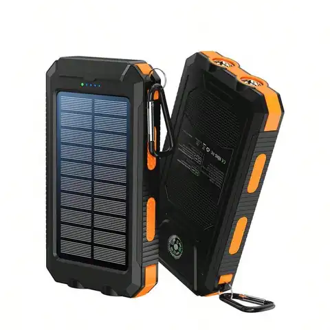 10000mAh Solar Charger Power Bank -Portable Solar Phone Battery Panel Charger, USB Port Battery Pack Charger Portable For All Cell Phones & Electronic Devices- Long Lasting, Travel Camping, LED Flashlight, The Best Gift For Festival