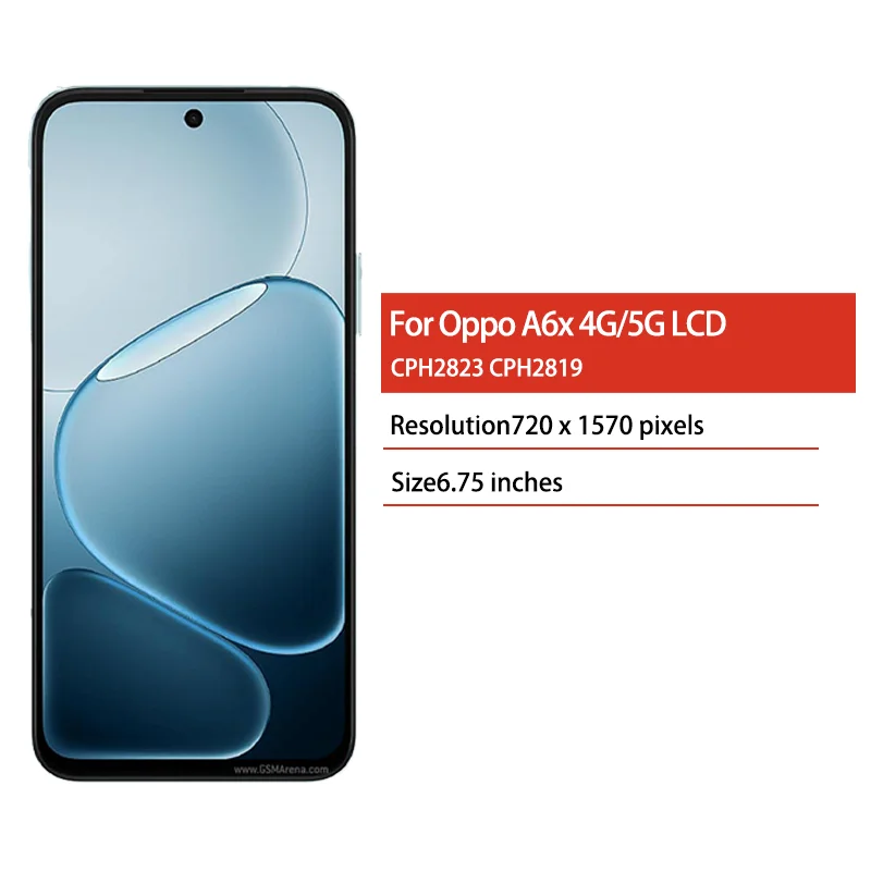 Wysokiej jakości wyświetlacz LCD 6,75 cala do Oppo A6X 4G CPH2819 z ekranem dotykowym i digitizerem, zamiennik do OPPO A6x 5G LCD CPH2823 — zdjęcie produktu 2