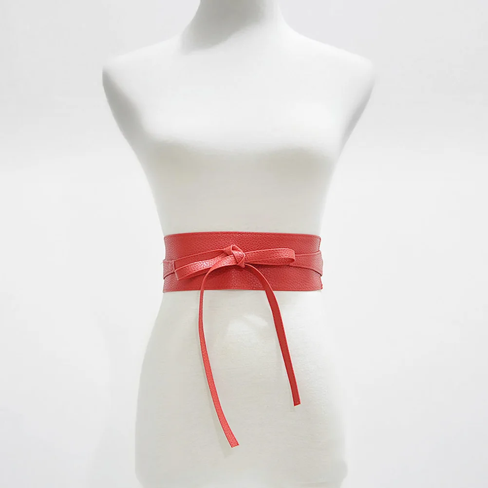 

4pcs Pu Waist Belt For Women Double Loop Tie Belt Fashion Bowknot Skirt Dress Jumpsuit Romper Fit Durable Long-Lasting
