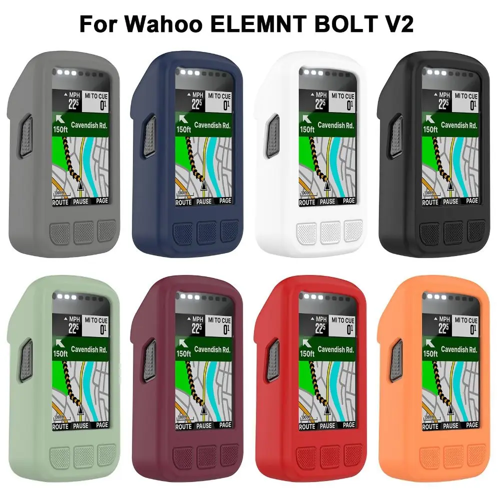 เคสป้องกันซิลิโคนสำหรับ Wahoo elemnt Bolt V2จักรยานคอมพิวเตอร์จักรยานจักรยานฝาครอบป้องกันกันชนอุปกรณ์เสริมกันกระแทก