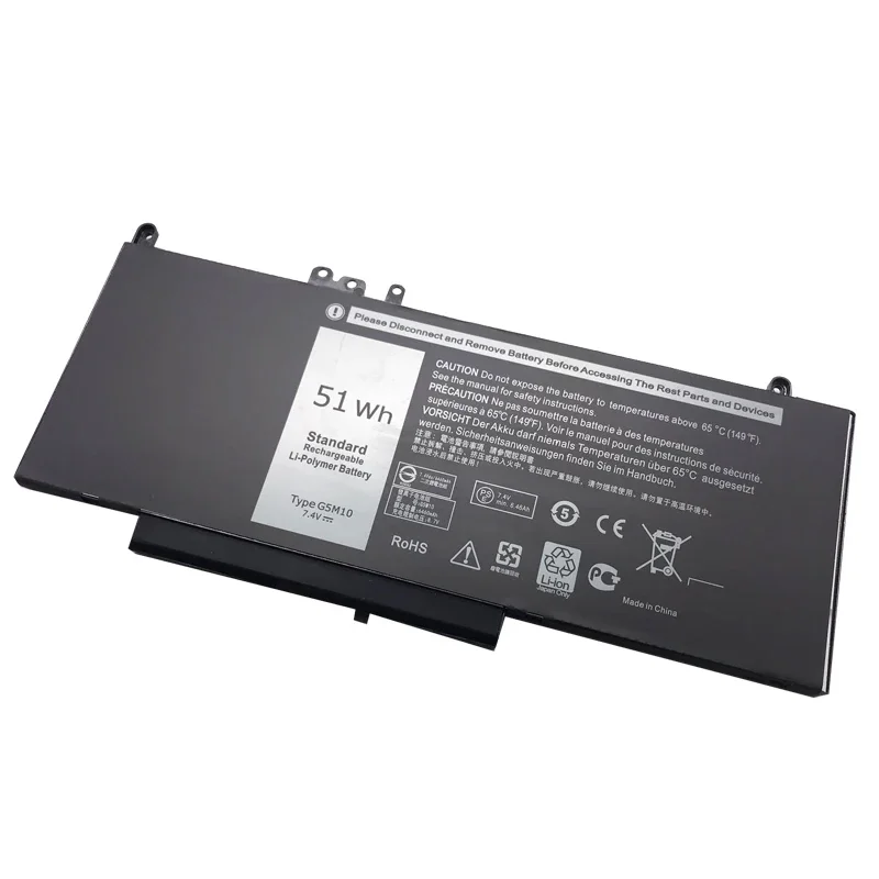 WHOLESALE  New G5M10 7.4V 51WH Laptop Battery for Dell Latitude E5250 E5450 E5550