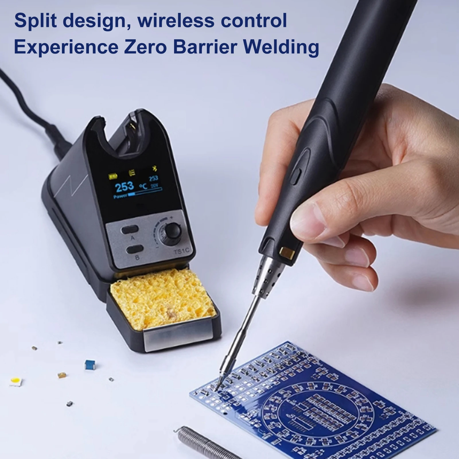 Home Wireless Soldering Station Mini Soldering Iron Rechargeable Smart Soldering Iron Capacitor Storage Desktop Soldering Tool