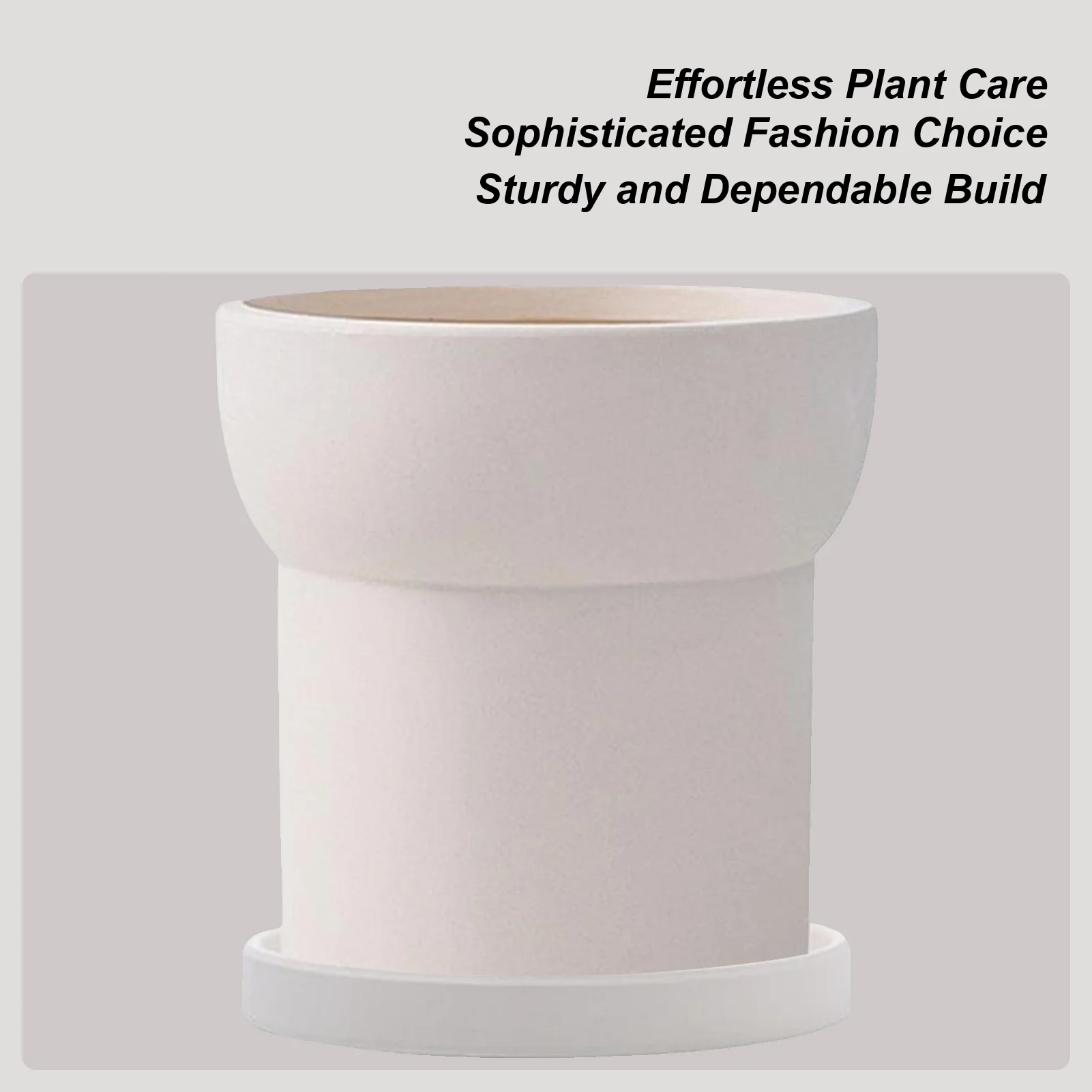 

Ceramic Plant Pot White Ceramic Pots for Plants Glazed Houseplants Container with Draining Holes for Tabletop Floor Cactus Aloe