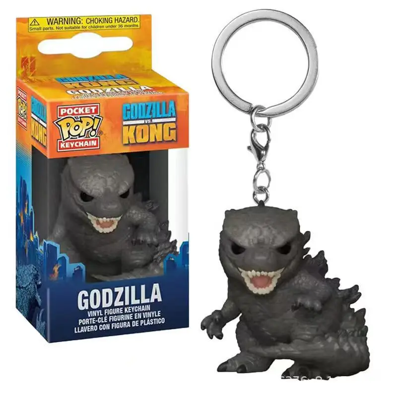 Hot-selling Godzilla vs Kong 2 Keychain - Mini Godzilla LED Light-up Pendant Titan Monster Themed Metal Key Ring Gift for Fans - view 2