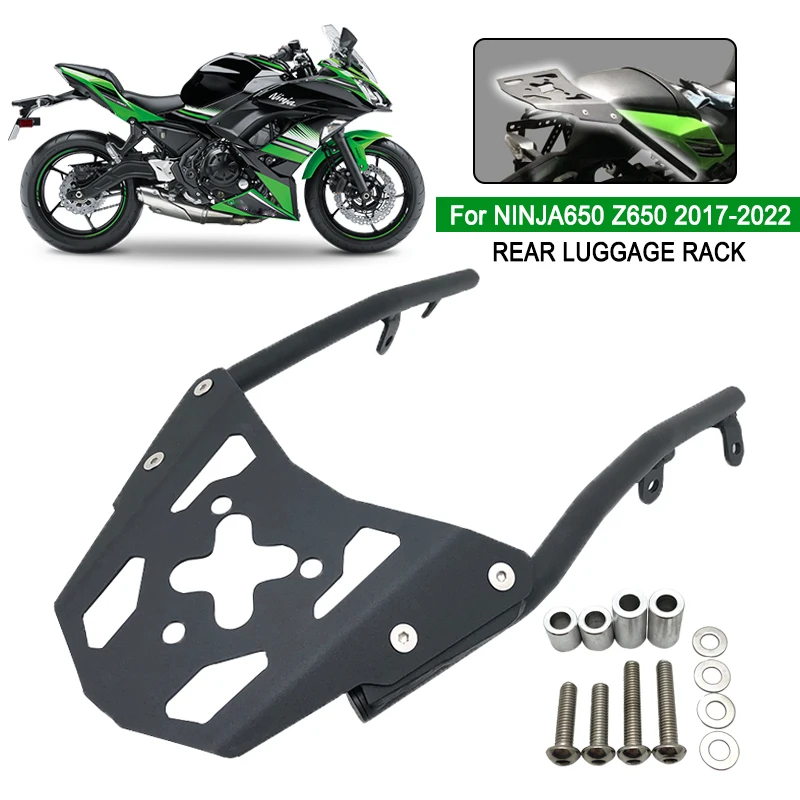 

For Kawasaki For NINJA 650 EX650 Z650 For Ninja650 Z 650 2017-2022 2021 Rear Seat Luggage Carrier Rack Motorcycle Luggage Rest