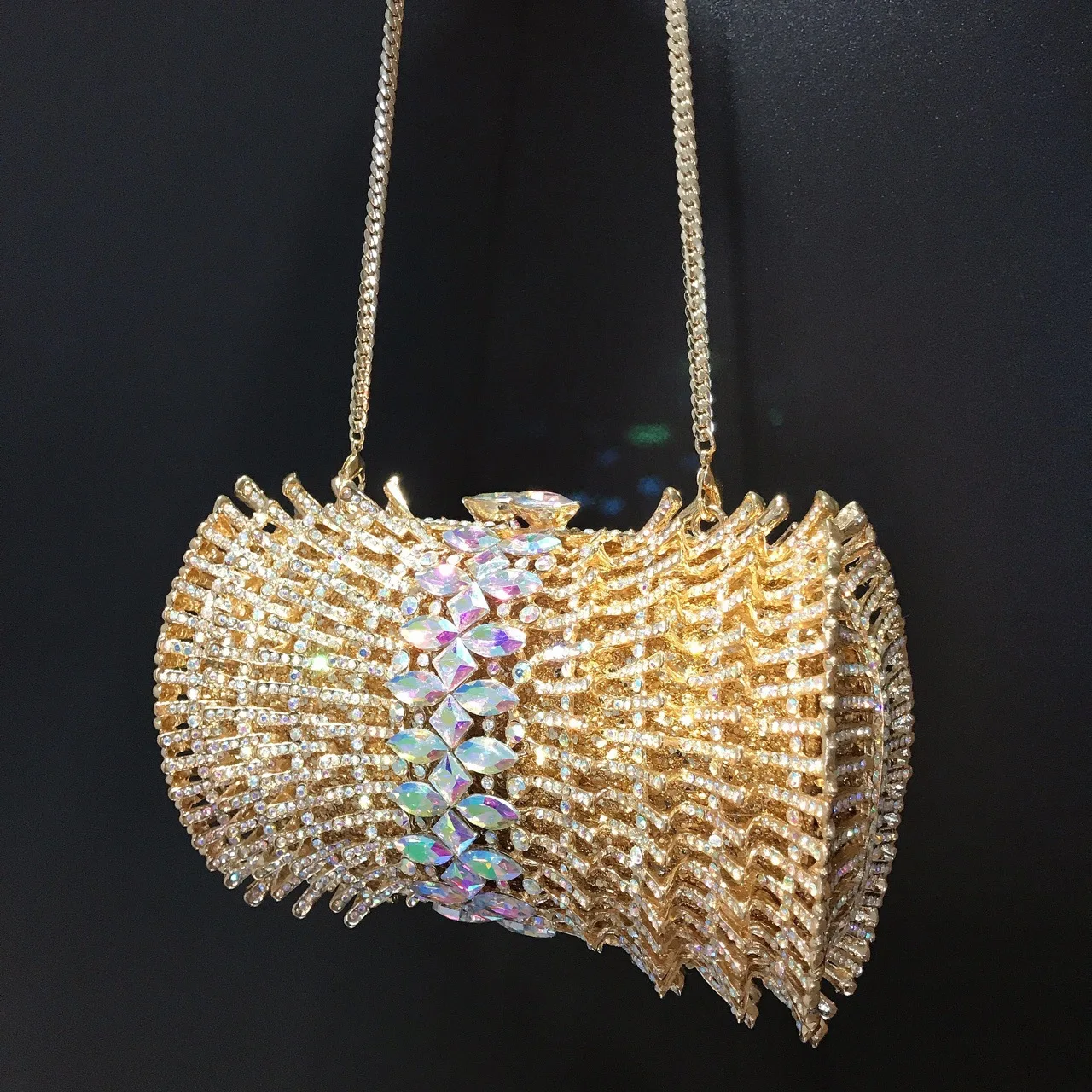 Glänzende Kristall-Handtaschen, luxuriöses Design, Clutch-Taschen, Diamant, handgefertigt, Hochzeit, Braut, Geschenk, Clutch, Geldbörse, Vintage, glänzende Abend-Clutch