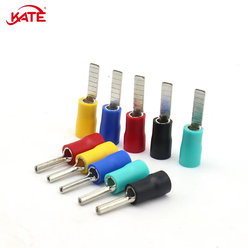 100PCS DZ47 C45สวิทช์1/2/5mm ² 10/14Mm Crimping Terminal ประเภท terminal Board PCB Connector ทองเหลือง Tinned Lug 22-10 AWG