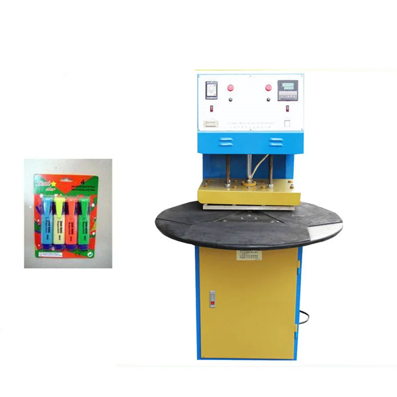 Toothbrush blister packing machine for plastic and paper card sealing