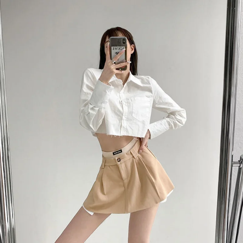 

Мини-юбки женские летние Hotsweet шикарные модные в консервативном стиле Y2k дизайн в стиле пэчворк для отдыха трапециевидной формы американская уличная одежда OOTD