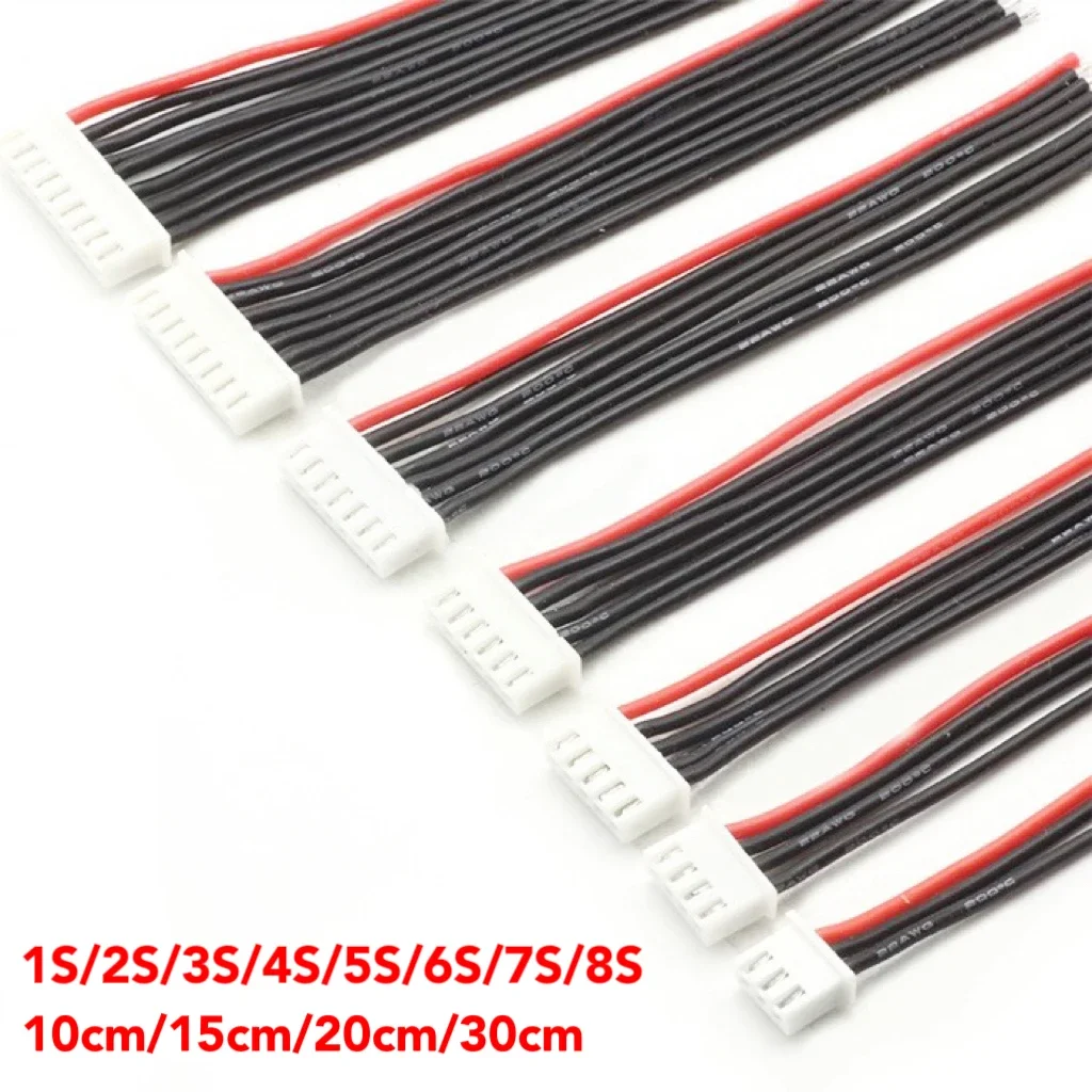 XH2.54mm Balancer Female Cable 1S 2S 3S 4S 5S 6S 7S 8S Lipo Battery RC Balance Charger Plug Line Wire Connector 22AWG 10/20/30cm