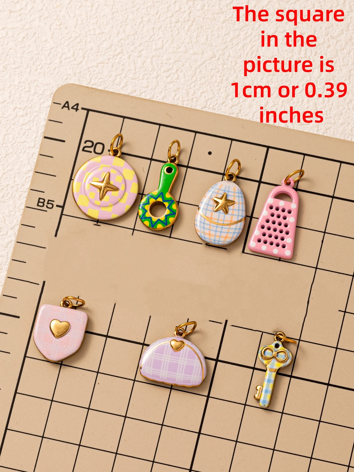 316 Edelstahl Wasserdicht Farberhaltend Retro Beliebter Löffel Lila Muschel Stern DIY Anhänger Charms für Schmuck – Detail 2