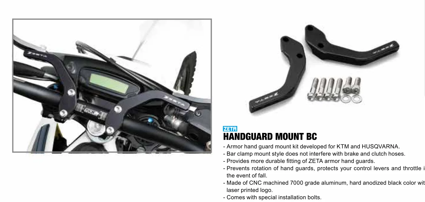 HANDGUARD MOUNT BC FOR HUSQVARNA/KTM