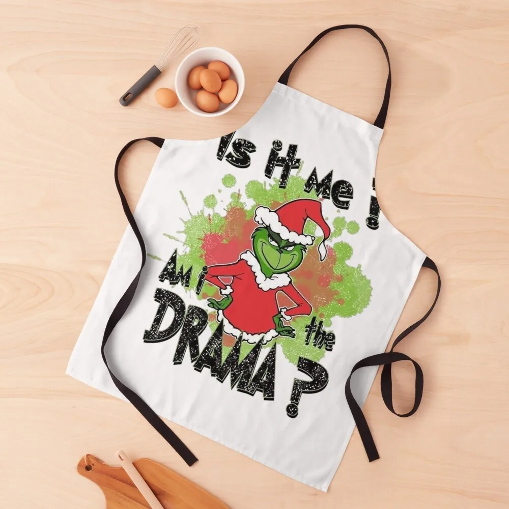 

Is it me Am I the drama Apron restaurant accessories Hairdressing Kitchen Tools Women's Dress Apron