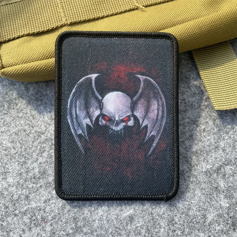 

"Night Lord 40k " Tactical Patch Hook and Loop Military Armband Skull Morale Badge Appliques for Clothing