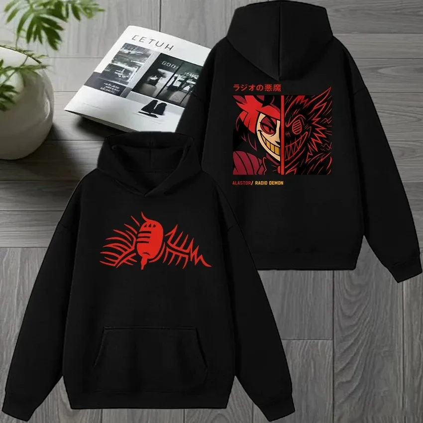 

Hazbin Hotel забавный алстор ангел пыль вагиги периферийные устройства толстовка мужчина женщина графический принт пуловер в стиле Харадзюку топы свитшот подарок