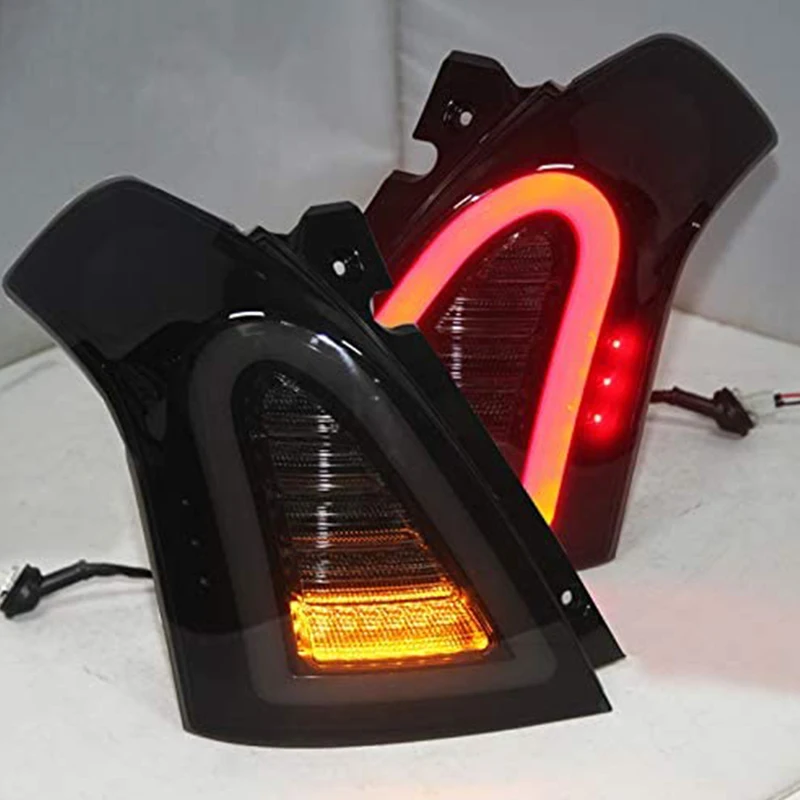 LED Strip Taillights For SUZUKI Swift Back Lamps 2007-2011 Year Smoke Black