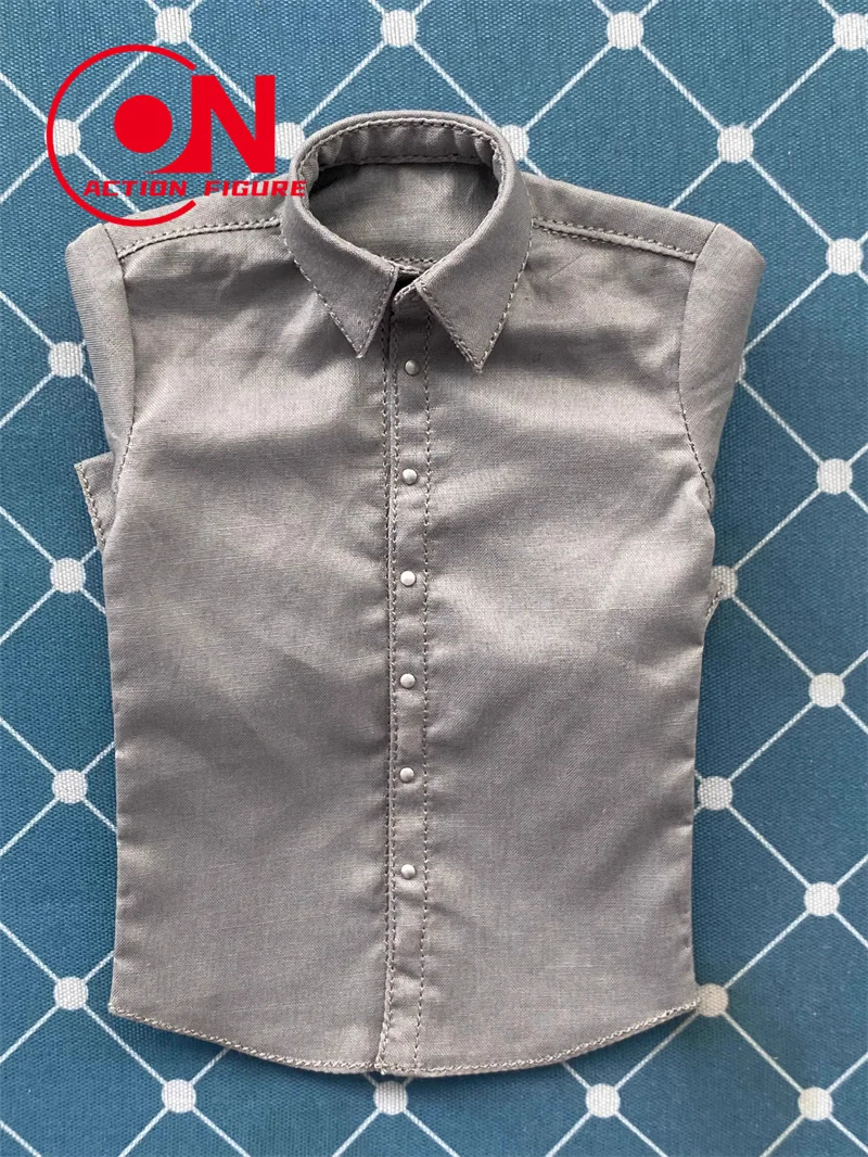 TOPO STUDIO TP011 1/6 Masculino Camisa de Cor Sólida Preto Branco Cinza Camisa Roupas Modelo Fit 12 ''Soldado Figura de Ação Corpo