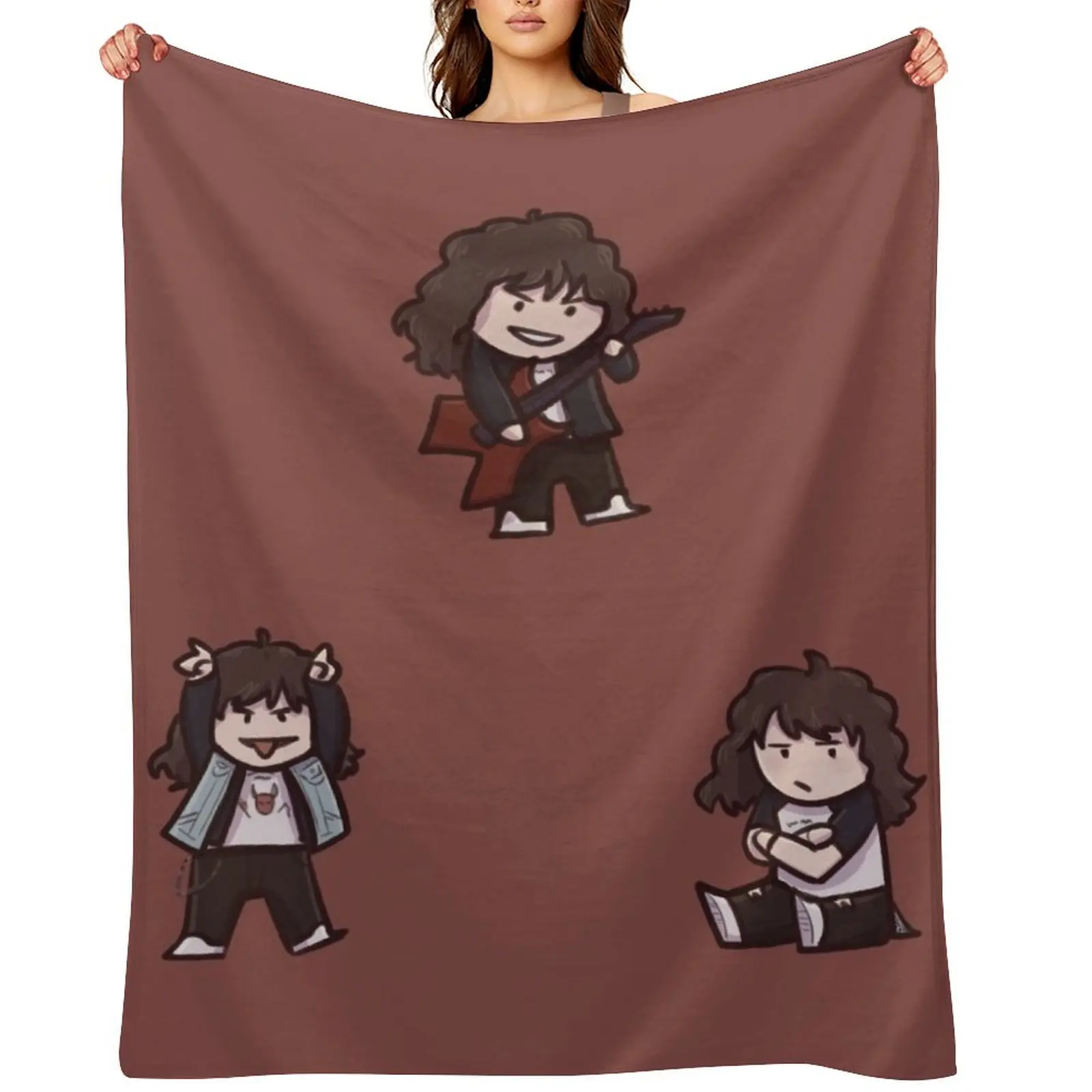 

Eddie Munson sticker pack Throw Blanket Vintage Bed Fashionable for sofa Quilt Blankets