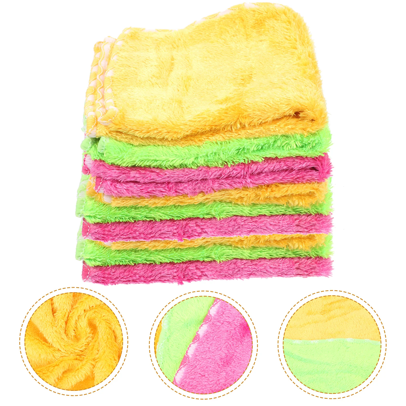 

Coral Fleece Reusable Wash Dishes Towels Duster Towels Dish Absorbent Quick Dry Cleaning Rags Dishcloth Home Supplies