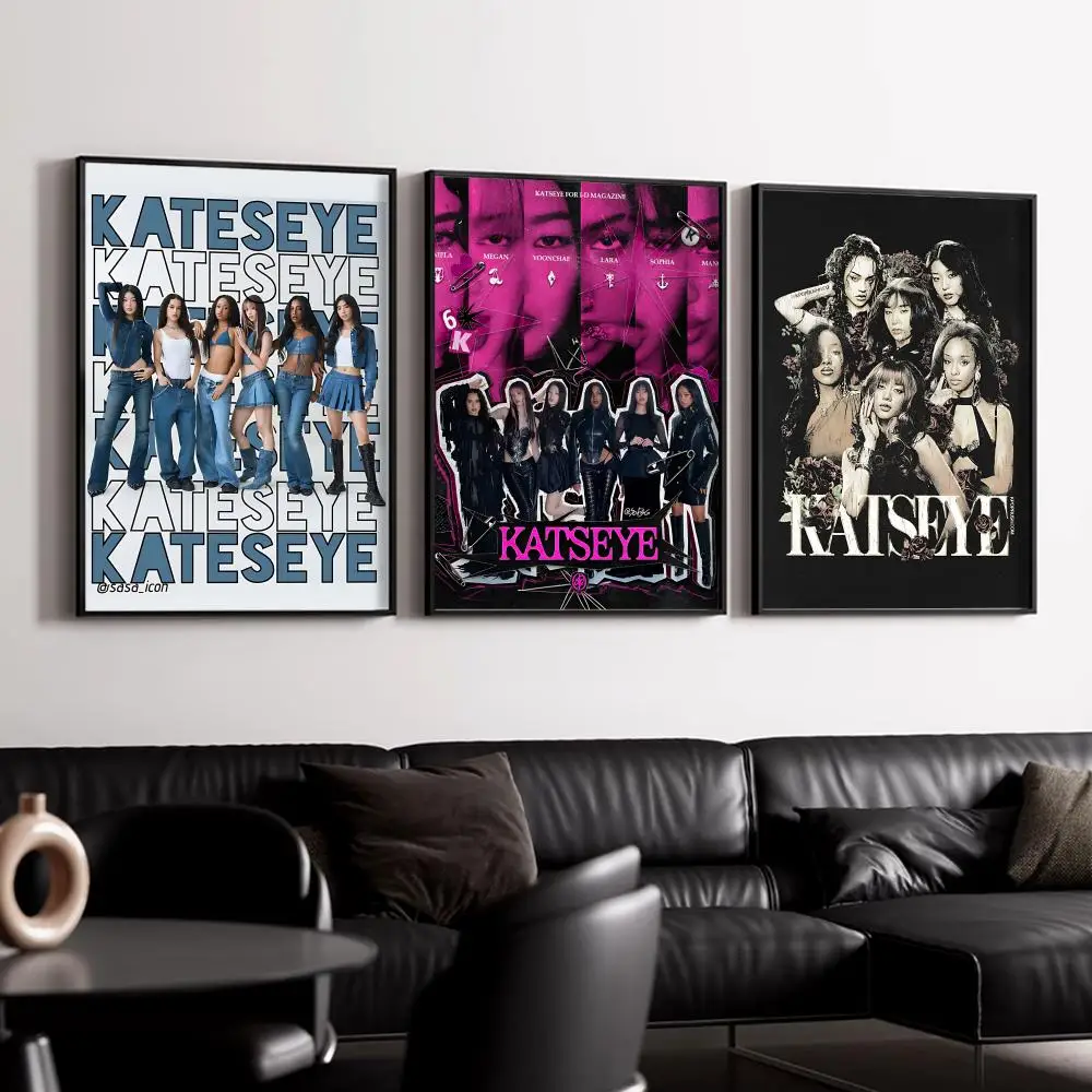 K-KATSEYES Pop Music Group Poster Wall Poster Self-adhesive Waterproof For Decorating Bedrooms & Dorms & Headboard Wall for Fans - view 3