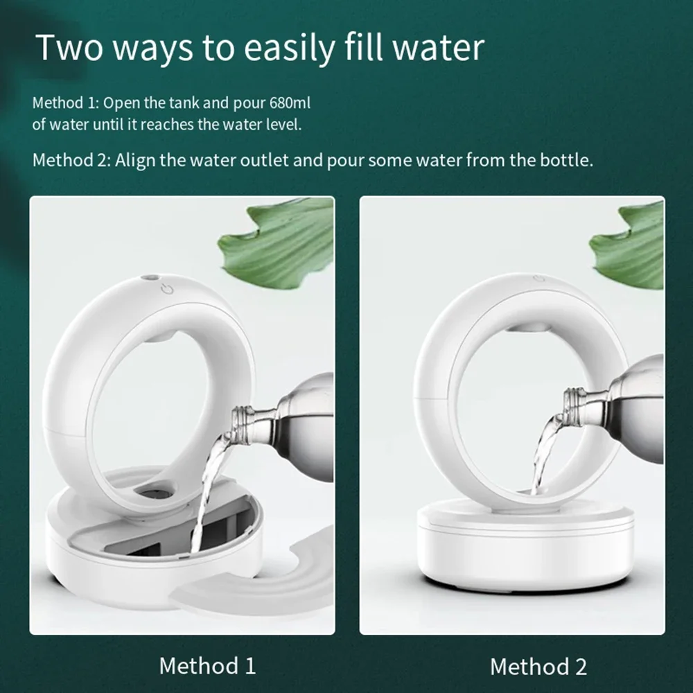 680ML Perfume Anti Gravity Humidifiers Water Drop Mini Air Purifier Essential Oils USB Ultrasonic  Diffuser  Office