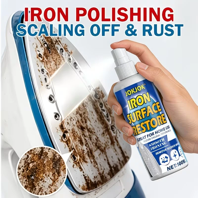 Iron Cleaning & Polishing Spray – Soleplate Care Spray for Burn Marks, Residue And Smooth Glide, Suitable for Steam Irons, Dry