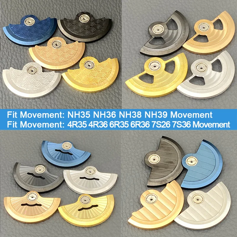 NH35 Automatic Movement Rotor Fit for NH38 NH39 4R35 7S26 NH35 Movement Pendulum Oscillating Weight Hammer Automatic Rotor Part