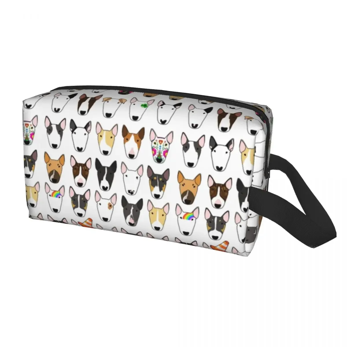 Multi Bull Repeat Cosmetic Bag Women Fashion Big Capacity Dog Lover Bull Terrier Makeup Case Beauty Storage Toiletry Bags