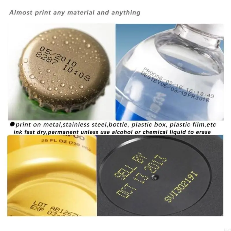 طابعات نفث الحبر اليدوية K3NB مقاس 25.4 مم خرطوشة حبر المذيبات سريعة الجفاف غير المشفرة