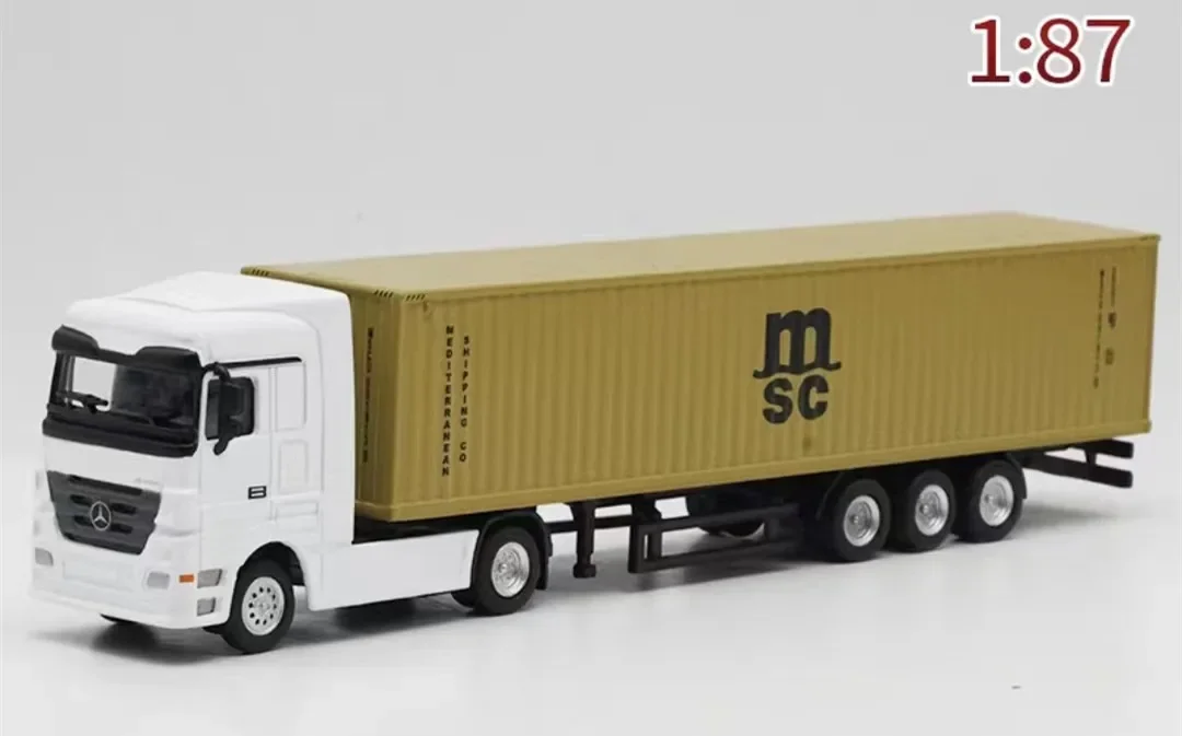 1:87 Hợp Kim Sáng Tạo Hậu Cần Mô Hình Xe Container Mô Hình Đồ Chơi Xe Ô Tô