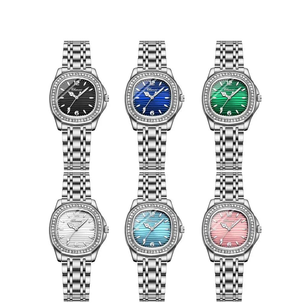 Reloj de lujo para mujer 2025, nuevo CHENXI, relojes de cuarzo con esfera de diamante de alta calidad, pulsera de acero inoxidable, reloj de vestir para mujer