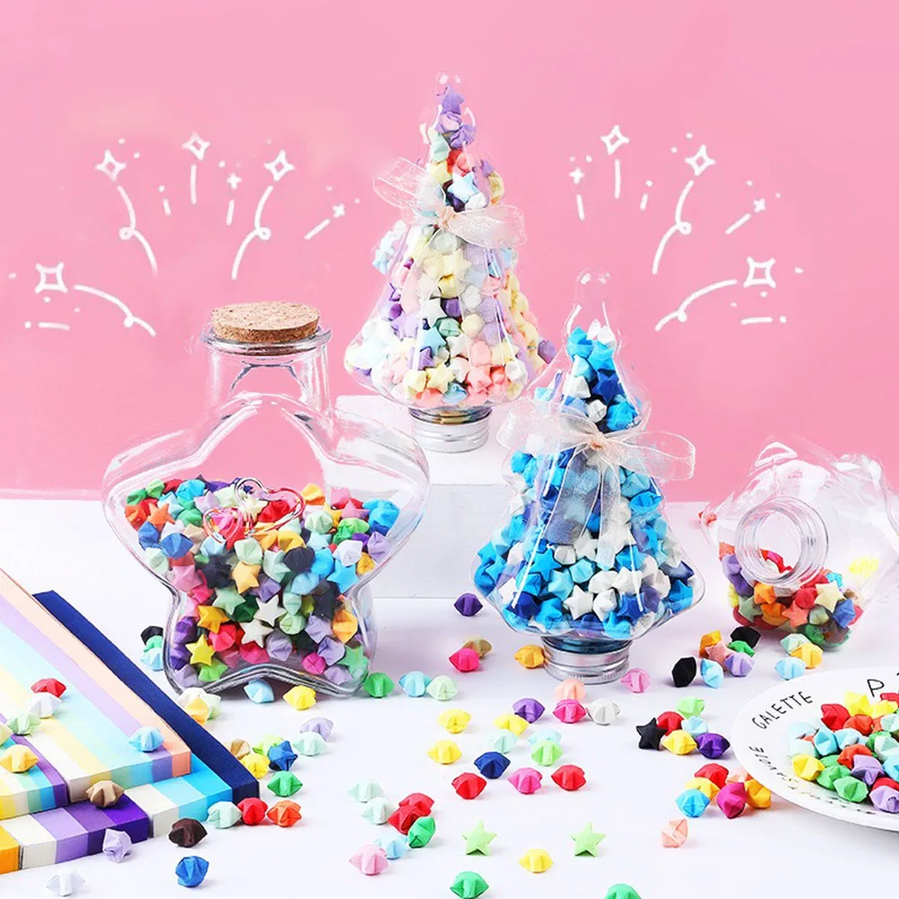 540 hojas de tiras de papel de estrellas de Origami, 27 colores, papeles plegables, estrella de la suerte colorida de doble cara, manualidades DIY, manualidades, hacer decoración del hogar