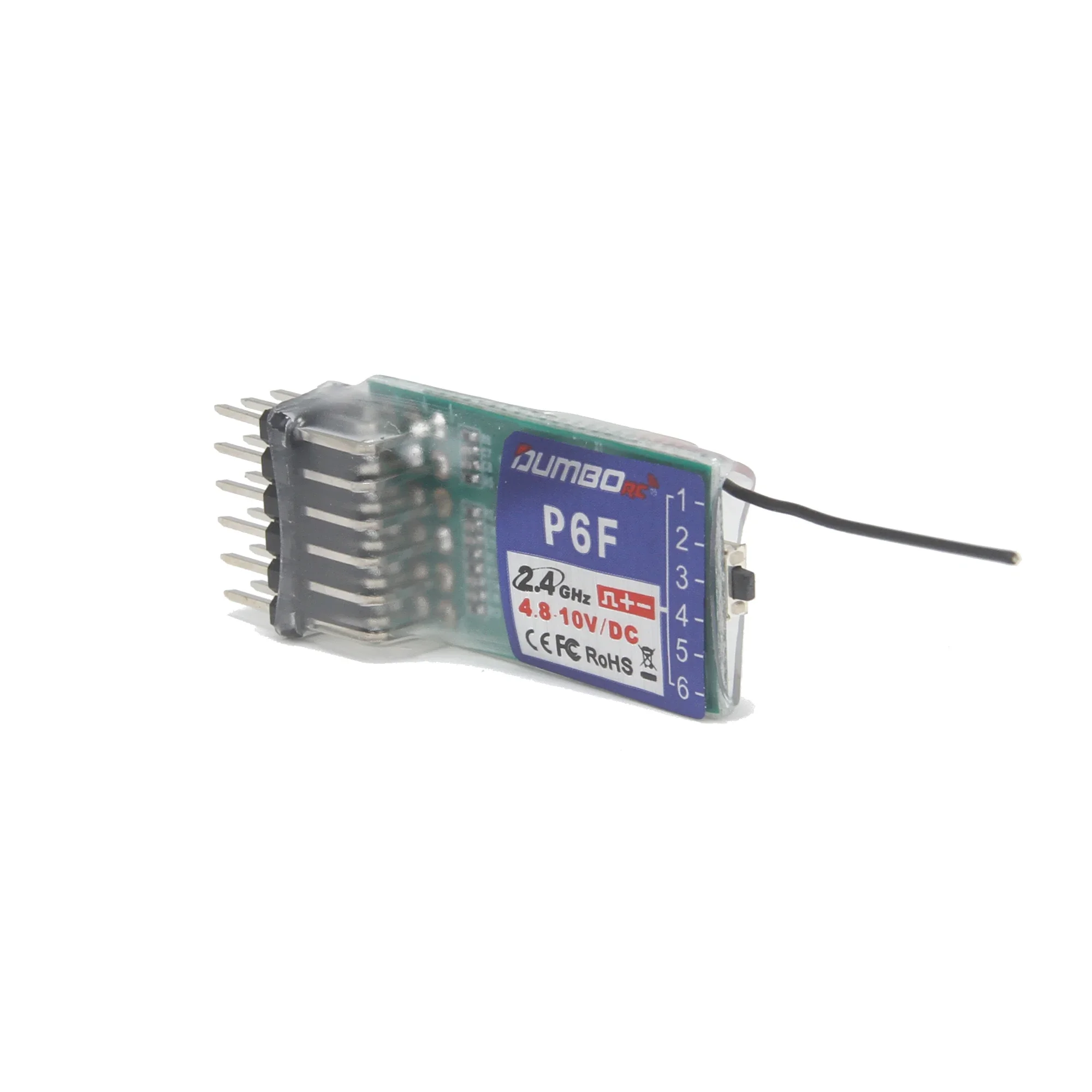 DUMBORC P6F Mini Ricevitore 6CH 2.4GHz RX per Trasmettitore RC X4 X5 X6 DDF350 X6PM-350 Giocattolo Modello di Carro Armato di Barca di Controllo Remoto
