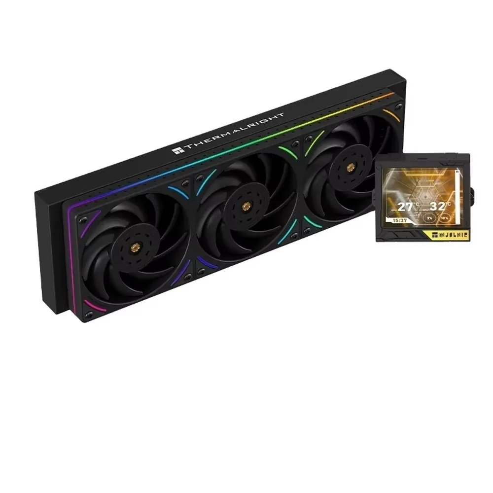For Elite Vision 360 UB PRO ARGB Black Quake Water Cooled Radiator, S-FDB Bearing 120mm PC Fan, 69CFM High Airflow, PWM