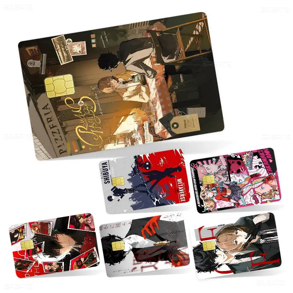 

Hot Video Game P-Persona 5 Gaming Anime Spend or Save Funny On Off Ultra Thin No Fade Sticker Skin Cover Film for Credit Card